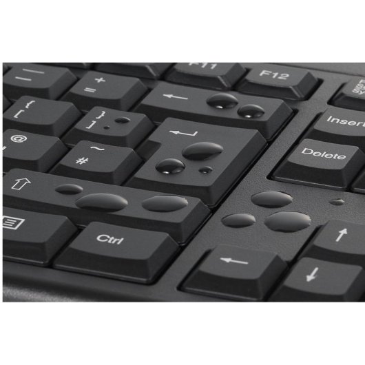 Teclado Kensington KM150 EQ membrana completo inalámbrico alemán con ratón óptico
