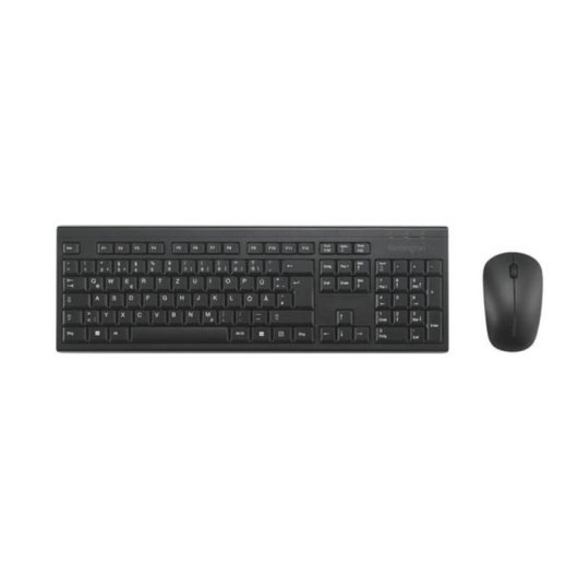 Teclado Kensington KM150 EQ membrana completo inalámbrico alemán con ratón óptico