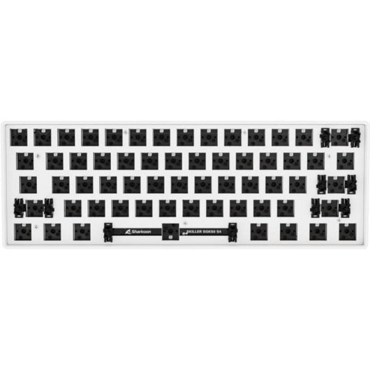 Teclado Sharkoon SKILLER SGK50 S4 compacto 60% RGB Hot-Swap branco