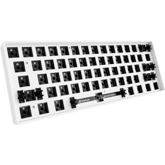 Teclado Sharkoon SKILLER SGK50 S4 compacto 60% RGB Hot-Swap branco