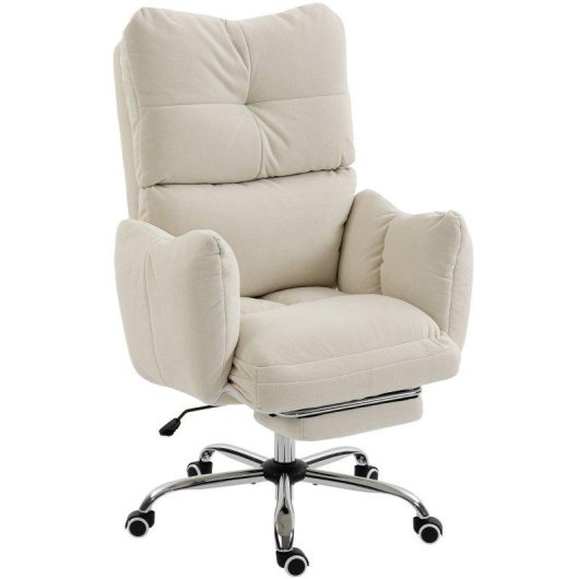 Silla de Oficina Rolipo con Reposapiés, Giratoria Ergonómica con Función de Balanceo