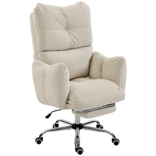 Silla de Oficina Rolipo con Reposapiés, Giratoria Ergonómica con Función de Balanceo