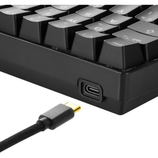 Teclado Sharkoon SGK50 S4 compacto 60% com switches Kailh Red e RGB AZERTY francês