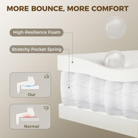 Silla de oficina Rolipo con reposacabezas ajustable, ergonómica, función de balanceo y altura ajustable, marrón