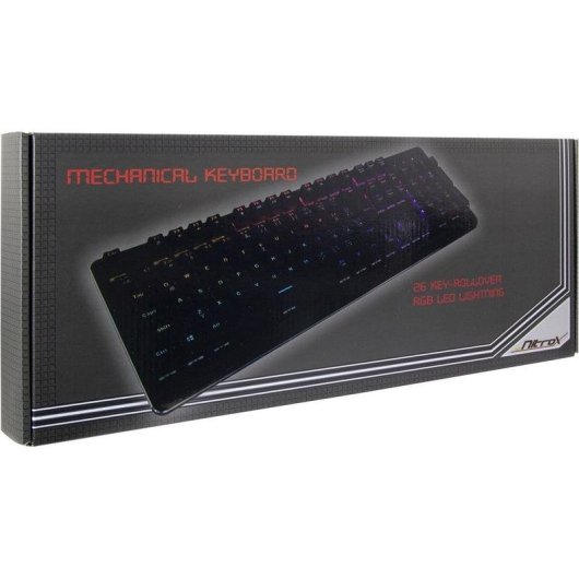 Teclado Inter-Tech NK-2000ME mecánico RGB QWERTZ alemán para gaming completo