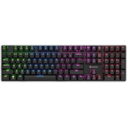 Teclado Sharkoon PureWriter RGB mecánico con switches Kailh Blue y AZERTY francés