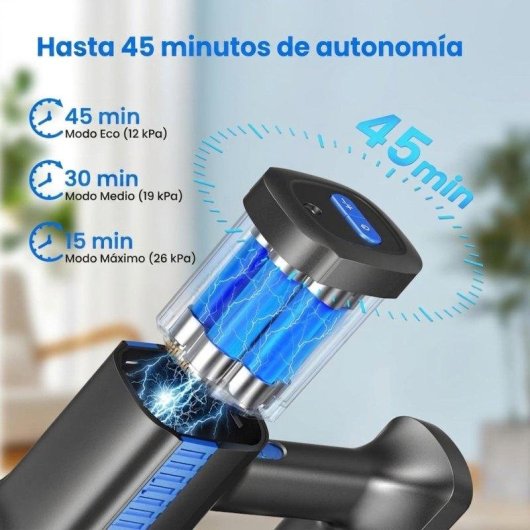 Aspiradora sin Cable Rolipo S7p 265W 26 kPa 45 min Autosoportada LED HEPA