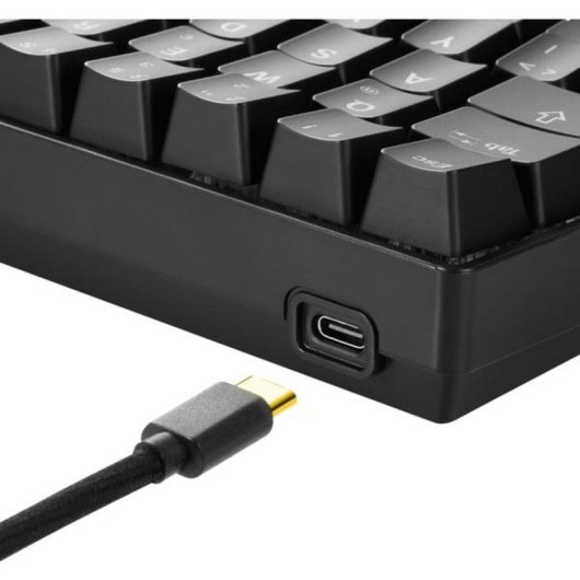 Teclado Sharkoon SKILLER SGK50 S4 mecânico compacto com switches Kailh Brown e RGB alemão