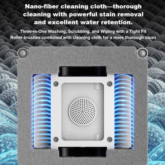 Robot Puliscristalli Rolipo S9 con Aspirazione 9000 Pa e Rilevamento Intelligente Bordi