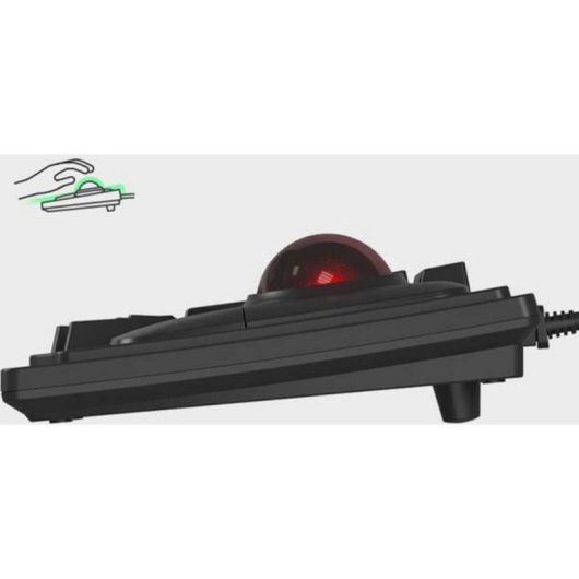 Teclado KeySonic KSK-8202ELU-T mecánico con trackball retroiluminado alemán