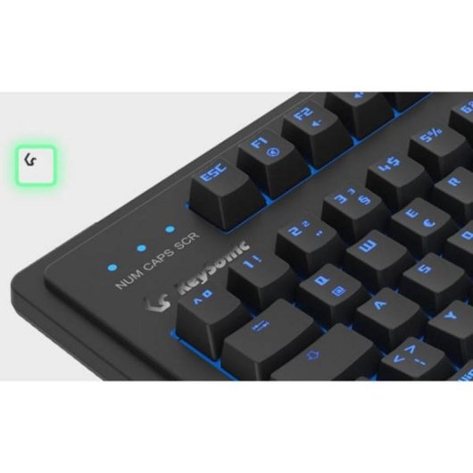 Teclado KeySonic KSK-8202ELU-T mecánico con trackball retroiluminado alemán