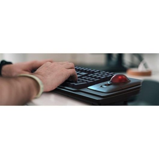 Teclado KeySonic KSK-8202ELU-T mecánico con trackball retroiluminado alemán
