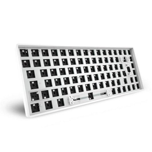 Teclado Sharkoon SKILLER SGK50 S3 Barebone 75% RGB Branco Hot-Swappable