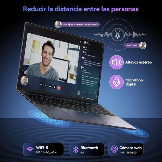 Portátil Micrear 16" Intel Core i5-8210Y 16GB 512GB SSD UHD 617 Windows 11 Pro