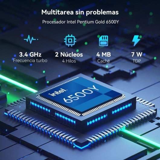 Portátil Micrear NCS2154 15,6" Intel Pentium Gold 6500Y 16GB UHD Graphics 615 512GB SSD Windows 11 Pro cámara web