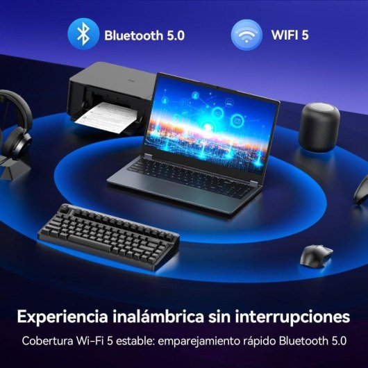 Portátil Micrear UL1561 15,6" AMD Ryzen 5 7430U 16GB Radeon Vega 7 512GB SSD Windows 11 Pro teclado retroiluminado