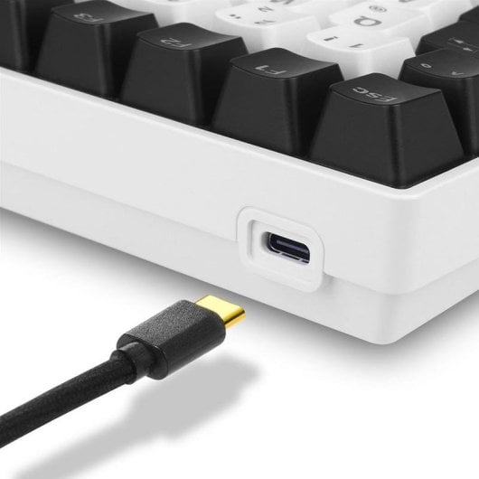 Teclado Sharkoon SKILLER SGK50 S3 mecânico gaming switches Gateron Yellow RGB alemão