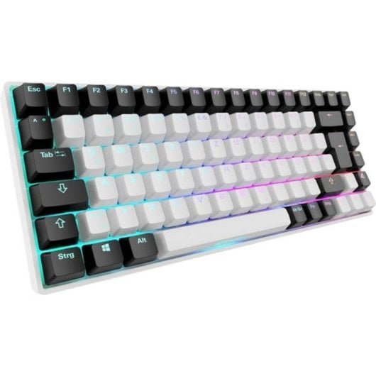 Teclado Sharkoon SKILLER SGK50 S3 mecânico gaming switches Gateron Yellow RGB alemão