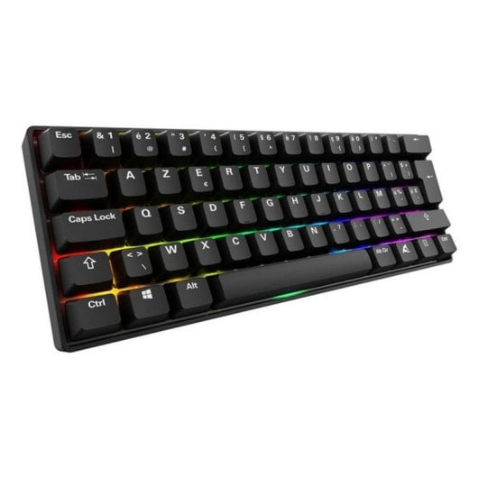 Teclado Sharkoon SKILLER SGK50 S4 Gen2 mecánico compacto con switches Gateron Yellow y RGB alemán