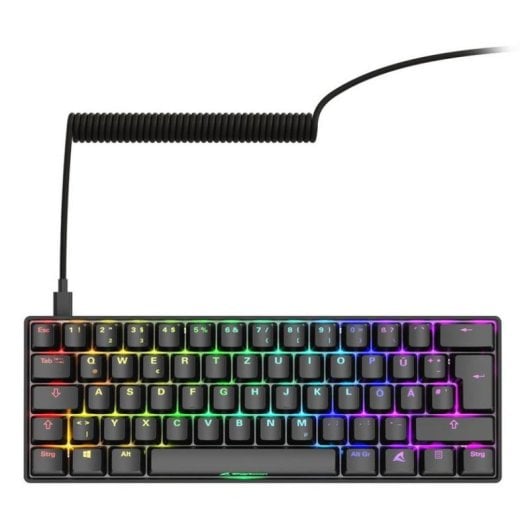 Teclado Sharkoon SKILLER SGK50 S4 Gen2 mecánico compacto 60% alemán RGB Hot-swap