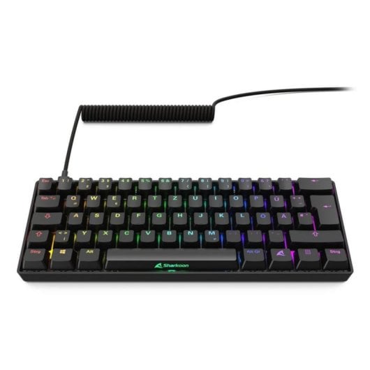 Teclado Sharkoon SKILLER SGK50 S4 Gen2 mecánico compacto 60% alemán RGB Hot-swap