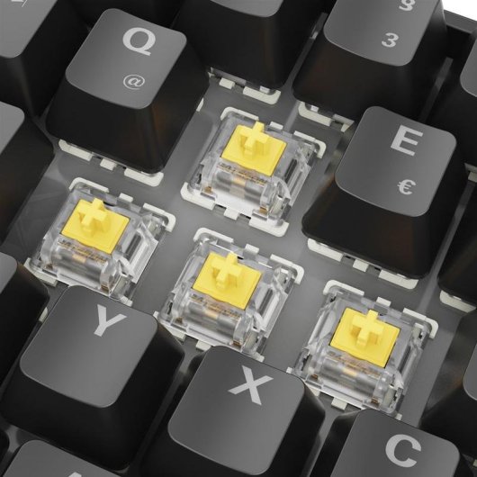 Teclado Sharkoon SKILLER SGK50 S4 Gen2 mecánico compacto 60% alemán RGB Hot-swap
