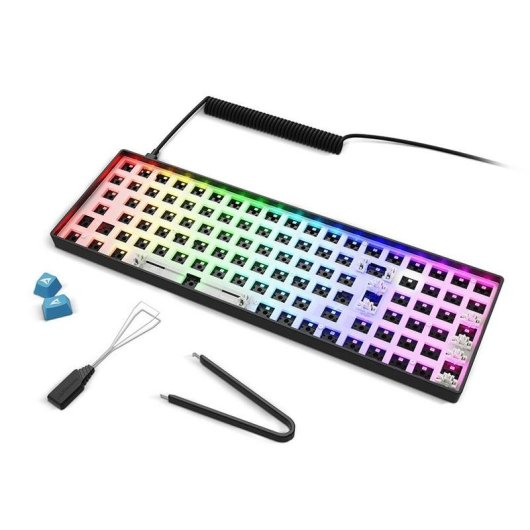 Teclado Sharkoon SGK50 S2 mecánico barebone compacto 96% QWERTZ RGB German