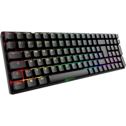 Teclado Sharkoon SGK50 S2 mecánico gaming con switches Gateron Brown alemán QWERTZ RGB