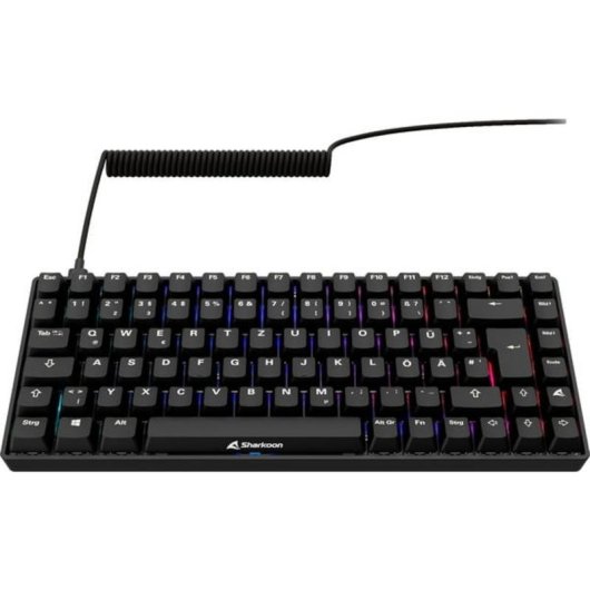 Teclado Sharkoon SGK50 S3 mecânico gaming switches Gateron Yellow RGB alemão