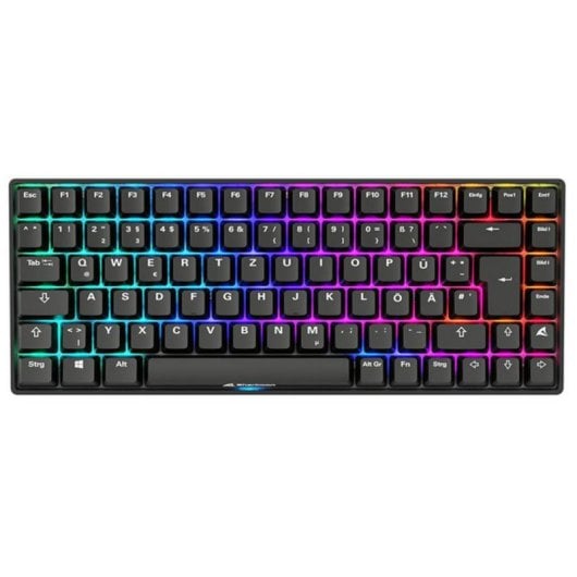 Teclado Sharkoon SGK50 S3 mecânico gaming switches Gateron Yellow RGB alemão