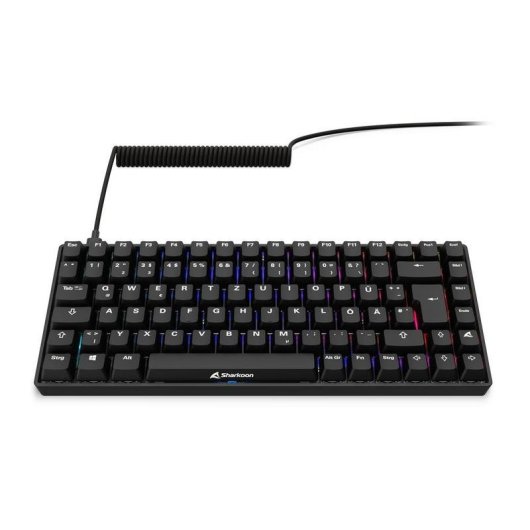 Teclado Sharkoon SGK50 S3 mecânico gaming switches Gateron Yellow RGB alemão