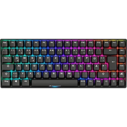 Teclado Sharkoon SGK50 S3 mecânico gaming switches Gateron Yellow RGB alemão
