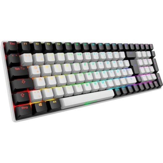 Teclado Sharkoon SGK50 S2 mecánico gaming con switches Gateron Red y RGB alemán