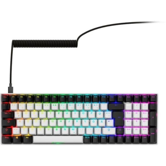 Teclado Sharkoon SGK50 S2 mecánico gaming con switches Gateron Red y RGB alemán