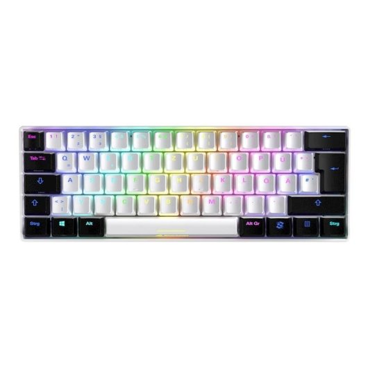 Teclado Sharkoon SGK50 S4 compacto 60% com switches Kailh Red RGB alemão