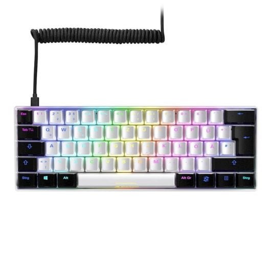 Teclado Sharkoon SGK50 S4 compacto 60% com switches Kailh Red RGB alemão