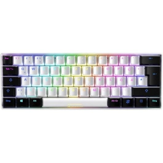Teclado Sharkoon SGK50 S4 compacto 60% com switches Kailh Red RGB alemão