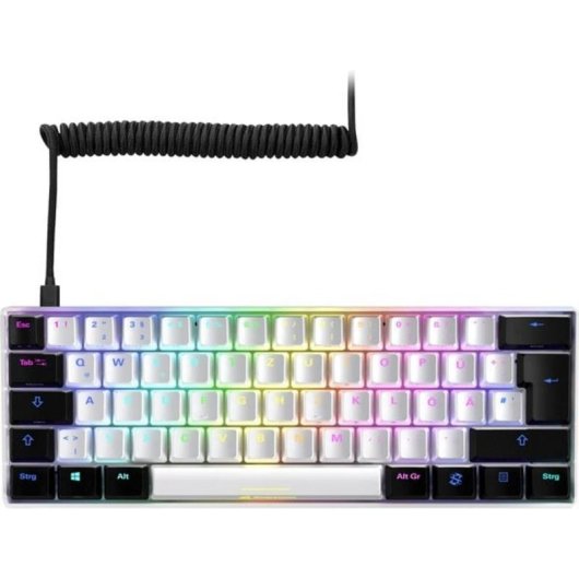 Teclado Sharkoon SGK50 S4 compacto 60% com switches Kailh Red RGB alemão