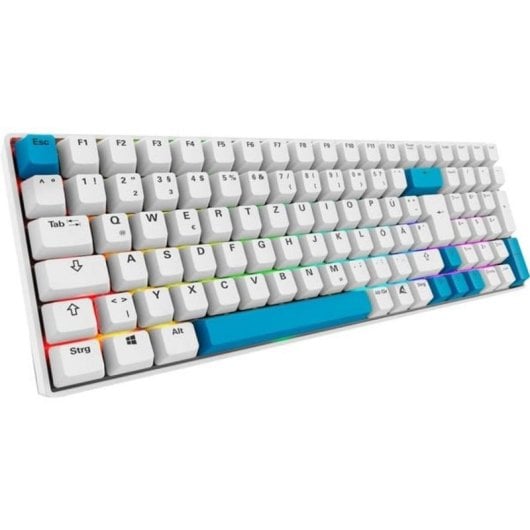 Teclado Sharkoon SGK50 S2 mecânico gaming switches Gateron Yellow QWERTZ alemão RGB