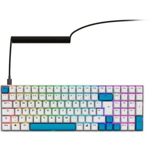 Teclado Sharkoon SGK50 S2 mecânico gaming switches Gateron Yellow QWERTZ alemão RGB