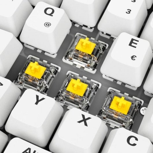 Teclado Sharkoon SGK50 S2 mecânico gaming switches Gateron Yellow QWERTZ alemão RGB
