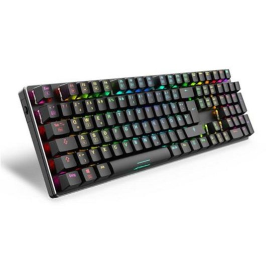Clavier Sharkoon SKILLER SGK36W mécanique sans fil RGB QWERTZ allemand