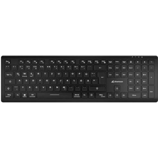 Teclado Sharkoon OfficePal K30W sem fios com switch de tesoura alemão QWERTZ