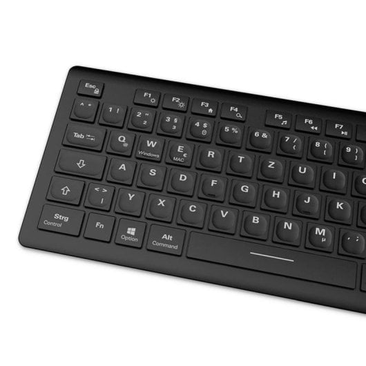 Teclado Sharkoon OfficePal K30W sem fios com switch de tesoura alemão QWERTZ