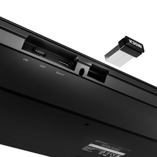 Teclado Sharkoon OfficePal K30W sem fios com switch de tesoura alemão QWERTZ