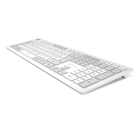 Teclado Sharkoon OfficePal K30W sem fios branco com switch tesoura alemão QWERTZ