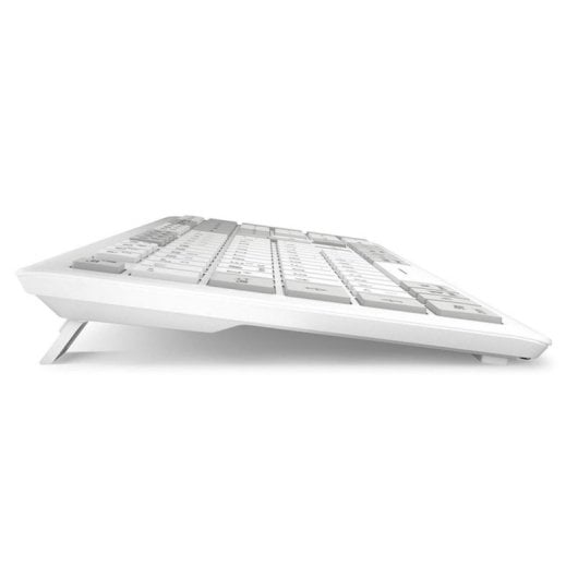 Teclado Sharkoon OfficePal K30W sem fios branco com switch tesoura alemão QWERTZ