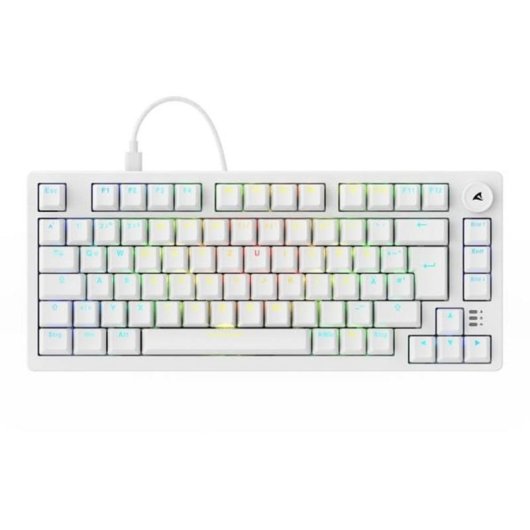 Teclado Sharkoon SGK25 mecánico gaming 75% Hot-Swap RGB alemán QWERTZ blanco