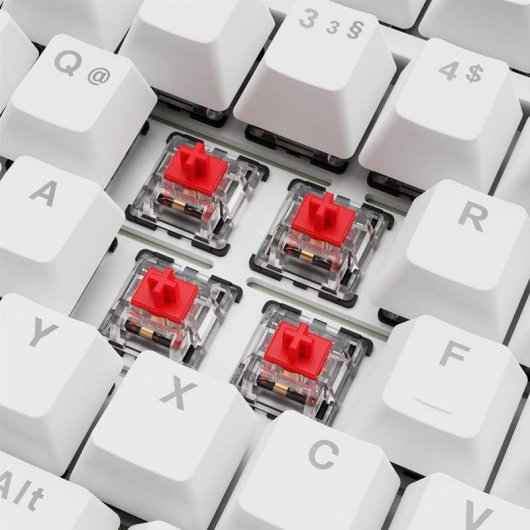 Teclado Sharkoon SGK25 mecánico gaming 75% Hot-Swap RGB alemán QWERTZ blanco