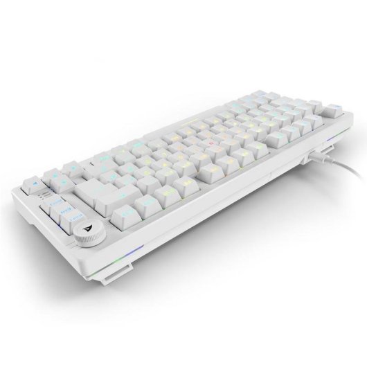 Teclado Sharkoon SGK25 mecánico gaming 75% Hot-Swap RGB alemán QWERTZ blanco
